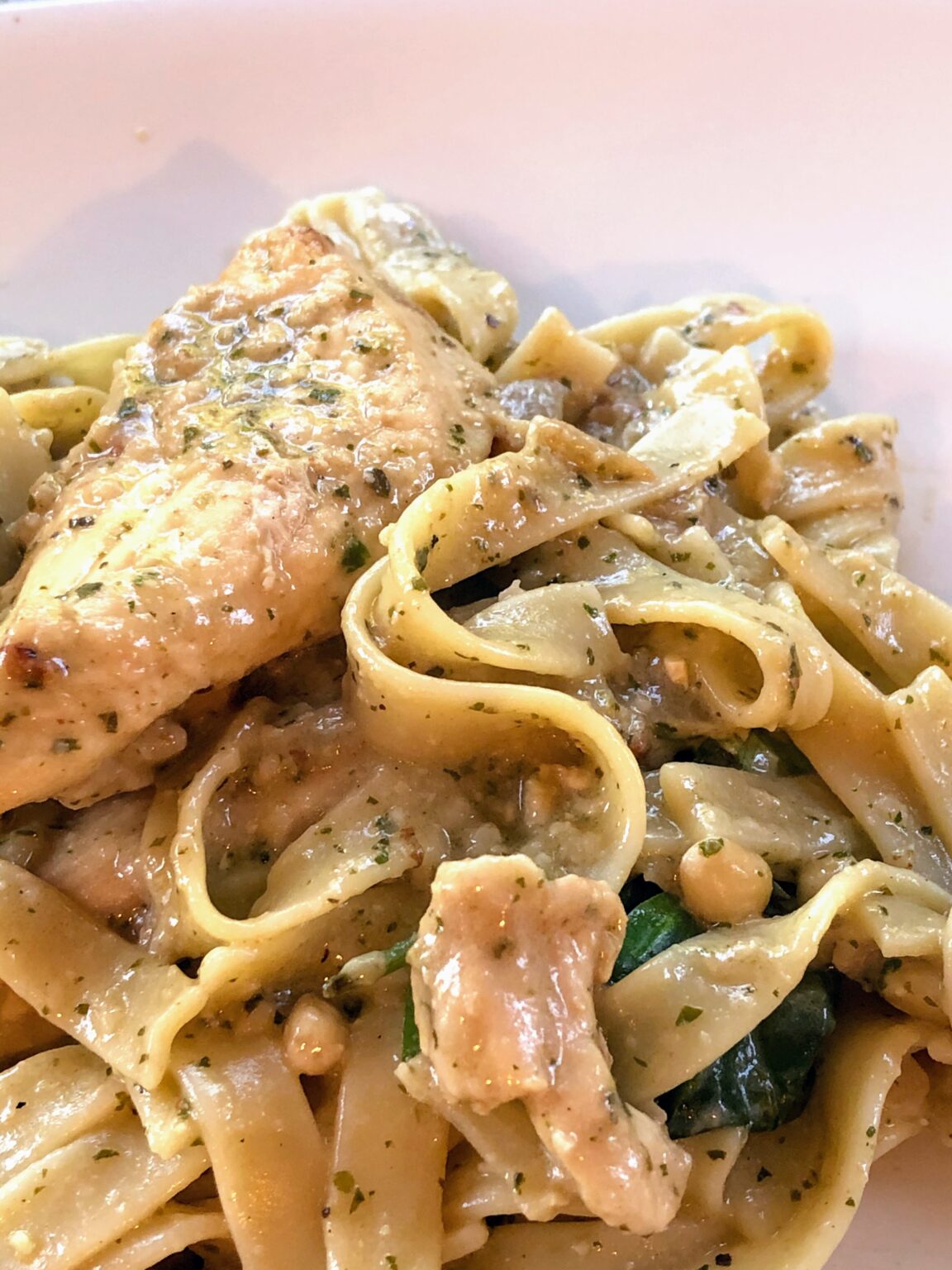 Chicken Pesto w/Egg Noodles Galletta's Galley